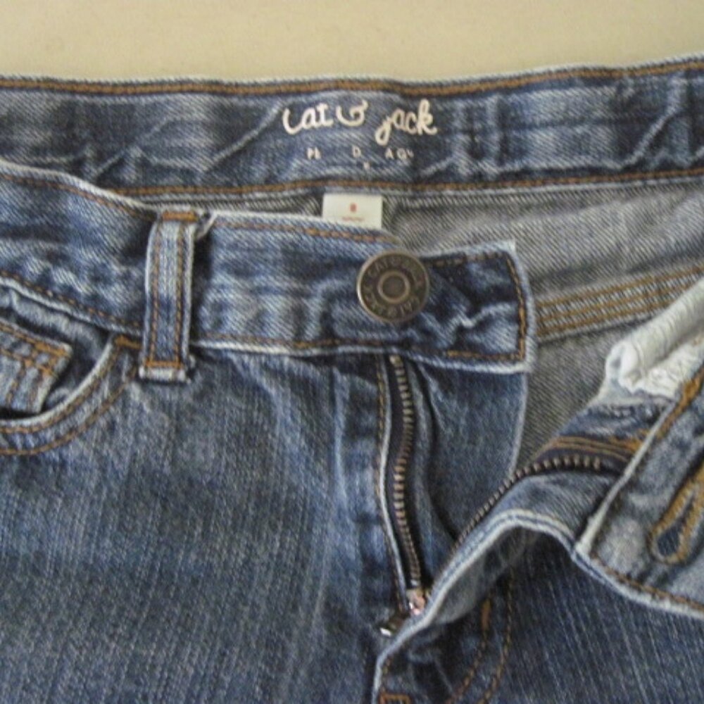 CAT & JACK- Jeans Girls Size 8-W 22" Adjustable Waist Stretch-Cotton-5 Pockets